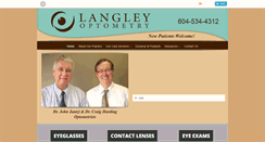 Desktop Screenshot of langleyoptometry.ca