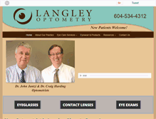 Tablet Screenshot of langleyoptometry.ca